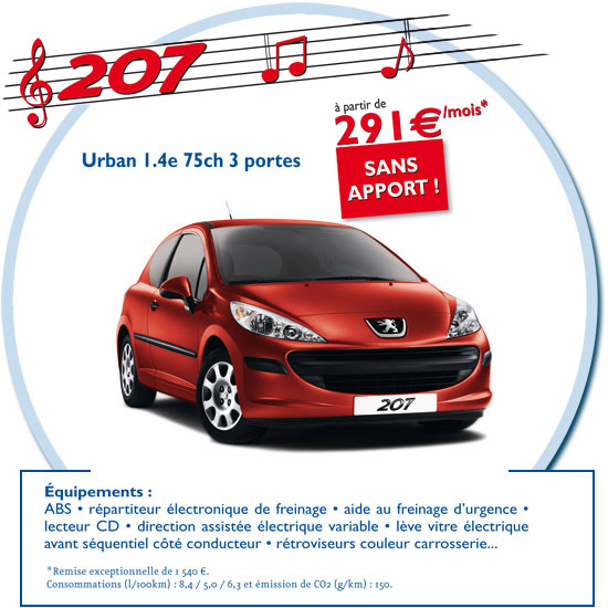 Peugeot 207 1.4e - Les promos bleues - Peugeot R�union