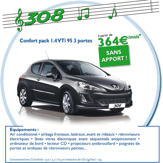 Peugeot 308 1.4 VTi - Les promos bleues - Peugeot R�union