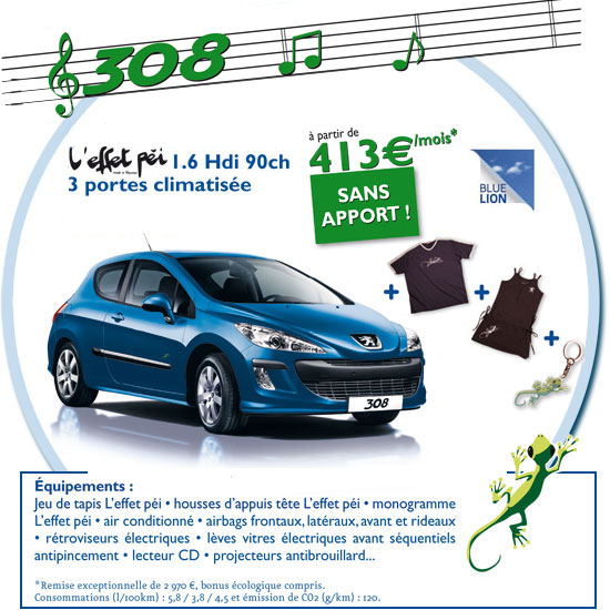 Peugeot 308 1.6 Hdi - Les promos bleues - Peugeot R�union