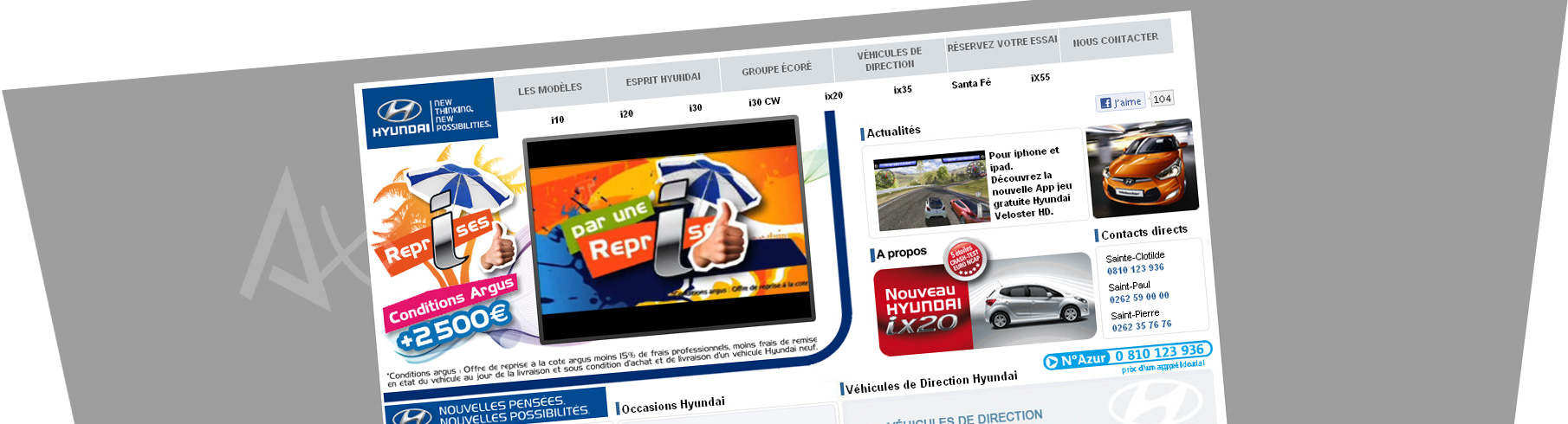 Hyundai Réunion - AxeDesign SARL - Création, hébergement et référencement de sites Internet à la Réunion