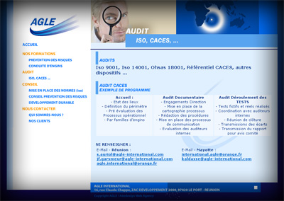 Page intérieure AGLE International