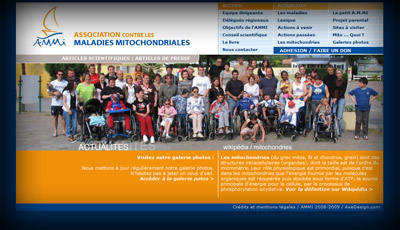 Accueil AMMi (Association contre les Maladies Mitochondriales) - Axedesign - Création site Internet Réunion/Hébergement site Internet Réunion/Référencement site Internet Réunion