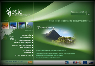 Page intérieure ETIC/Université de la Réunion
