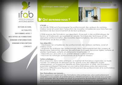 Page intérieure Institution de Formation Antoine Bertin (IFAB)