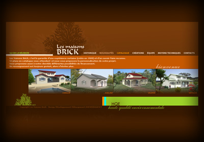 Accueil Les Maisons Brick - Axedesign - Création site Internet Réunion/Hébergement site Internet Réunion/Référencement site Internet Réunion