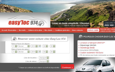Accueil Easyloc 974 - Axedesign - Création site Internet Réunion/Hébergement site Internet Réunion/Référencement site Internet Réunion