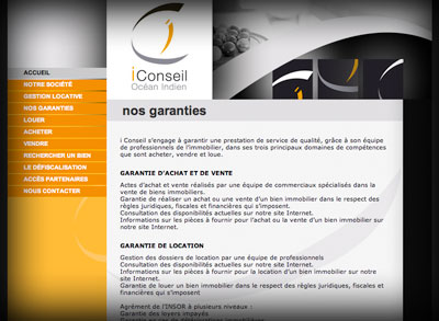Page intérieure iConseil - Axedesign - Création site Internet Réunion/Hébergement site Internet Réunion/Référencement site Internet Réunion