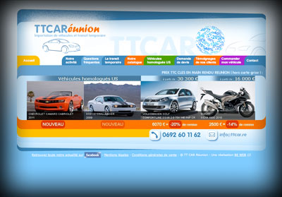 Accueil TTCar Réunion - Axedesign - Création site Internet Réunion/Hébergement site Internet Réunion/Référencement site Internet Réunion