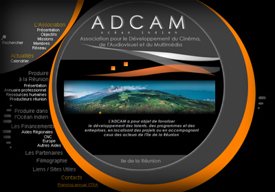 Accueil Association pour le D�veloppement du Cin�ma de l'Audiovisuel et du Multim�dia(ADCAM) - Axedesign - Cr�ation site Internet R�union/H�bergement site Internet R�union/R�f�rencement site Internet R�union