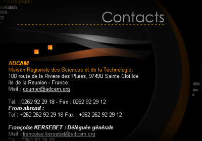 Autre visuel Association pour le D�veloppement du Cin�ma de l'Audiovisuel et du Multim�dia(ADCAM) - Axedesign - Cr�ation site Internet R�union/H�bergement site Internet R�union/R�f�rencement site Internet R�union