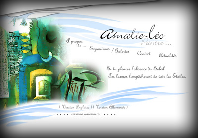 Accueil Amalie-L�o (Artiste) - Axedesign - Cr�ation site Internet R�union/H�bergement site Internet R�union/R�f�rencement site Internet R�union