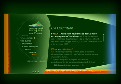 Page int�rieure ARGAT - Axedesign - Cr�ation site Internet R�union/H�bergement site Internet R�union/R�f�rencement site Internet R�union
