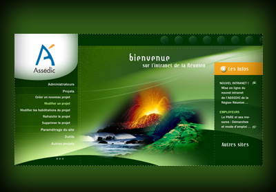Page int�rieure Assedic (Intranet) - Axedesign - Cr�ation site Internet R�union/H�bergement site Internet R�union/R�f�rencement site Internet R�union