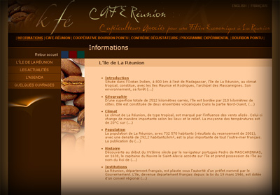 Autre visuel Caf� R�union (pour Expernet) - Axedesign - Cr�ation site Internet R�union/H�bergement site Internet R�union/R�f�rencement site Internet R�union