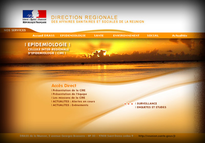 Page int�rieure DRASS de la R�union (Internet, Intranet, Extranet) - Axedesign - Cr�ation site Internet R�union/H�bergement site Internet R�union/R�f�rencement site Internet R�union