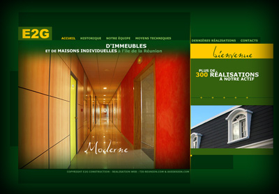 Accueil E2G-Construction - Axedesign - Cr�ation site Internet R�union/H�bergement site Internet R�union/R�f�rencement site Internet R�union