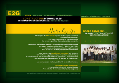 Page int�rieure E2G-Construction - Axedesign - Cr�ation site Internet R�union/H�bergement site Internet R�union/R�f�rencement site Internet R�union