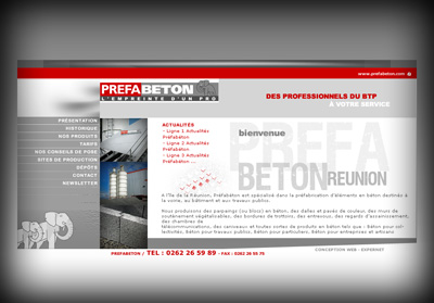 Page int�rieure Anzemberg/Pr�fab�ton (pour Expernet) - Axedesign - Cr�ation site Internet R�union/H�bergement site Internet R�union/R�f�rencement site Internet R�union