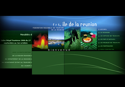 Accueil F�d�ration R�gionale du Tourisme - Axedesign - Cr�ation site Internet R�union/H�bergement site Internet R�union/R�f�rencement site Internet R�union