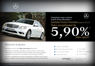 Accueil Mercedes R�union - Axedesign - Cr�ation site Internet R�union/H�bergement site Internet R�union/R�f�rencement site Internet R�union