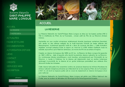 Page int�rieure Office National des For�ts (ONF R�union) - Axedesign - Cr�ation site Internet R�union/H�bergement site Internet R�union/R�f�rencement site Internet R�union