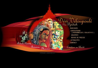Accueil D�vi V�loupoul� (Artiste) - Axedesign - Cr�ation site Internet R�union/H�bergement site Internet R�union/R�f�rencement site Internet R�union