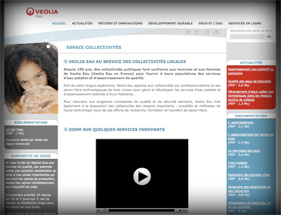 Page int�rieure Veolia Eau R�union - Axedesign - Cr�ation site Internet R�union/H�bergement site Internet R�union/R�f�rencement site Internet R�union